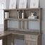 Bush Furniture Salinas 60W Hutch For L Shaped Desk in Driftwood Gray