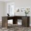 Bush Furniture Salinas 60W L Shaped Desk with Storage in Ash Brown