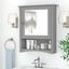 Bush Furniture Salinas Bathroom Medicine Cabinet with Mirror in Cape Cod Gray