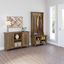 Bush Furniture Salinas Entryway Storage Set with Hall Tree, Shoe Bench and Accent Cabinet in Reclaimed Pine