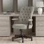 Bush Furniture Salinas High Back Tufted Office Chair with Arms in Light Gray Fabric