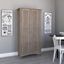 Bush Furniture Salinas Kitchen Pantry Cabinet with Doors in Driftwood Gray