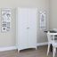 Bush Furniture Salinas Kitchen Pantry Cabinet with Doors in Pure White