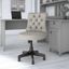 Bush Furniture Salinas Mid Back Tufted Office Chair in Light Gray Fabric