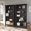 Bush Furniture Salinas Tall 5 Shelf Bookcase - Set of 2 in Vintage Black