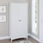 Bush Furniture Salinas Tall Storage Cabinet with Doors in Pure White
