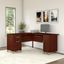 Bush Furniture Somerset 60W L Shaped Desk with Storage in Hansen Cherry