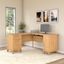 Bush Furniture Somerset 60W L Shaped Desk with Storage in Maple Cross