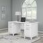 Bush Furniture Somerset 60W Office Desk with Drawers in White