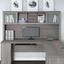 Bush Furniture Somerset 72W Desk Hutch in Platinum Gray