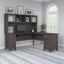 Bush Furniture Somerset 72W L Shaped Desk with Hutch in Storm Gray