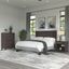 Bush Furniture Somerset Full/Queen Size Headboard, Chest Of Drawers and Nightstand Bedroom Set in Storm Gray