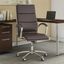 Bush Furniture Somerset High Back Leather Executive Office Chair in Brown