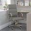 Bush Furniture Somerset High Back Leather Executive Office Chair in Light Gray