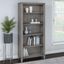 Bush Furniture Somerset Tall 5 Shelf Bookcase in Platinum Gray