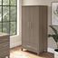 Bush Furniture Somerset Tall Storage Cabinet With Doors And Drawer In Ash Gray