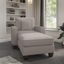 Bush Furniture Stockton Chaise Lounge with Arms in Beige Herringbone