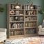 Bush Furniture Universal Tall 5 Shelf Bookcase in Ash Gray - Set of 2