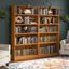 Bush Furniture Universal Tall 5 Shelf Bookcase in Natural Cherry - Set of 2