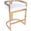 Butler Clarence Gold and White Faux Leather Counter Stool