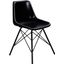 Butler Inland Black Leather Side Chair