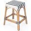 Butler Robias Navy and White Rattan Counter Stool