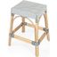 Butler Robias Nevy and White Rattan Counter Stool