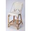 Butler Solstice White and Tan Rattan Counter Stool