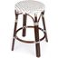 Butler Tobias Brown and White Rattan Counter Stool