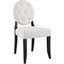 Button Dining Side Chair In Beige