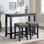 Caerleon 3 Piece Counter Height Table Set In Blue