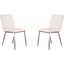 Cafe Brushed Stainless Steel White Dining Chair