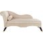 Caiden Tan/Espresso Velvet Chaise with Pillow