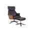 Caitlin Recliner And Ottoman In Espresso Air Leather