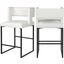 Caleb Vegan Leather Counter Stool Set of 2 In White
