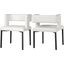 Caleb White Faux Leather Dining Chair 968White-C Set of 2