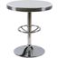 California 25 Inch Metal Swivel Bar Table In White And Chrome