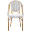 California Side Chair in White and Navy PAT7530D