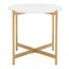 Calina Accent Table in White and Gold