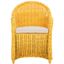 Callista Yellow Wicker Club Chair