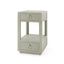 Camilla 2-Drawer Side Table In Moss Gray Tweed