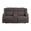 Camryn Double Reclining Love Seat With Center Console In Brown