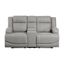 Camryn Double Reclining Love Seat With Center Console In Grey