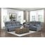 Camryn Graphite Blue Double Reclining Living Room Set