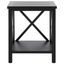 Candence Black Cross Back End Table