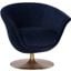 Carine Swivel Lounge Chair In Quilted Abbington Navy