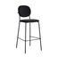 Carley Boucle Bar Height Stools Set of 2 In Black
