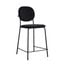 Carley Boucle Counter Height Stools Set of 2 In Black