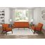 Carlson Orange Velvet Living Room Set