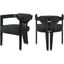 Carlyle Vegan Leather Dining Chair In Black